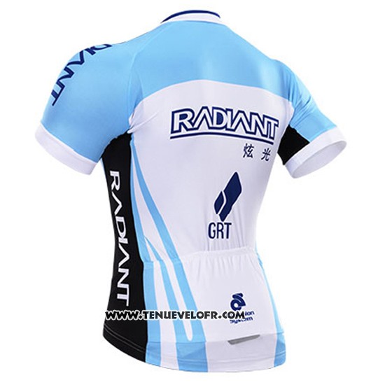 Maillot Ciclismo To The Fore Azur et Blanc Manches Courtes et Cuissard